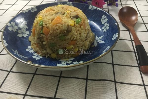 苋菜田园炒饭的做法图解18