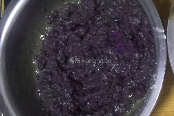 爱心紫薯饼的做法图解3