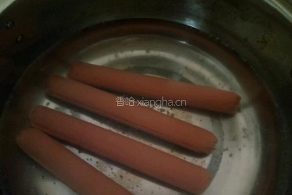 火腿煎面的做法图解2