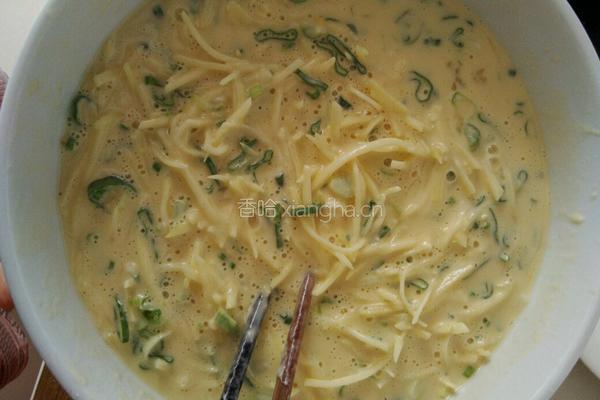 土豆丝茄汁蛋饼的做法图解4