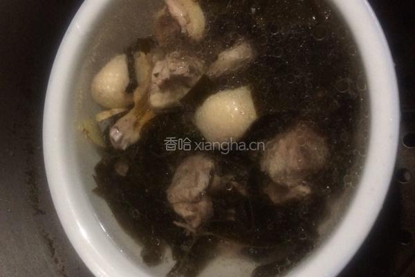 海带绿豆老鸭汤的做法图解5