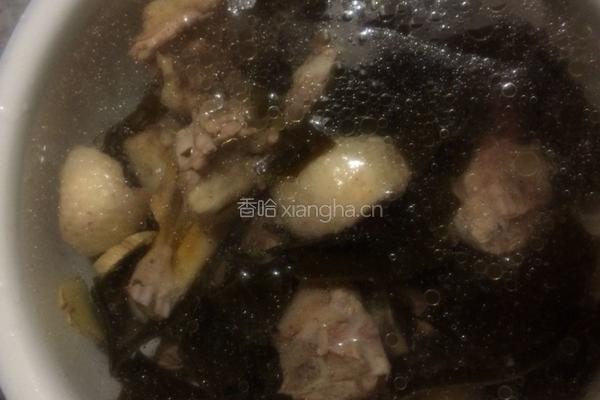 海带绿豆老鸭汤的做法图解4