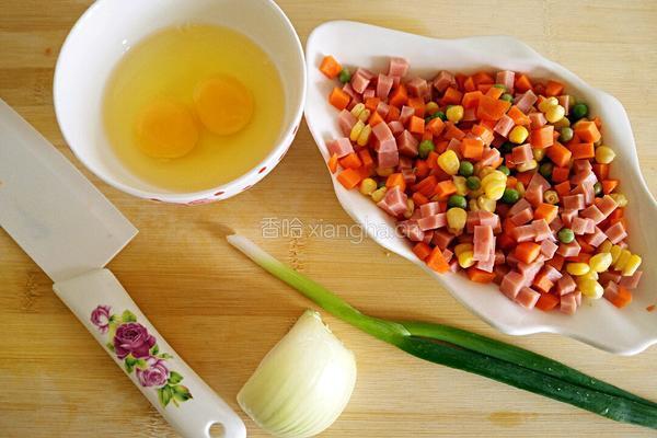 时蔬炒饭的做法图解1