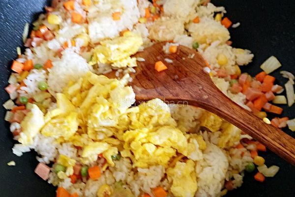 时蔬炒饭的做法图解6