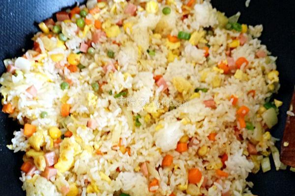 时蔬炒饭的做法图解8