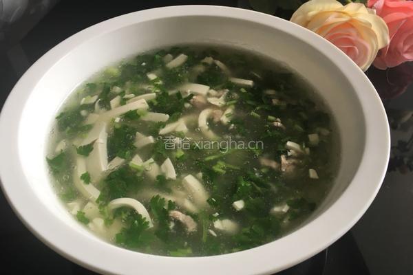 肉沫香菜豆腐羹的做法图解12