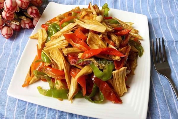 辣椒炒腐竹的做法图解11