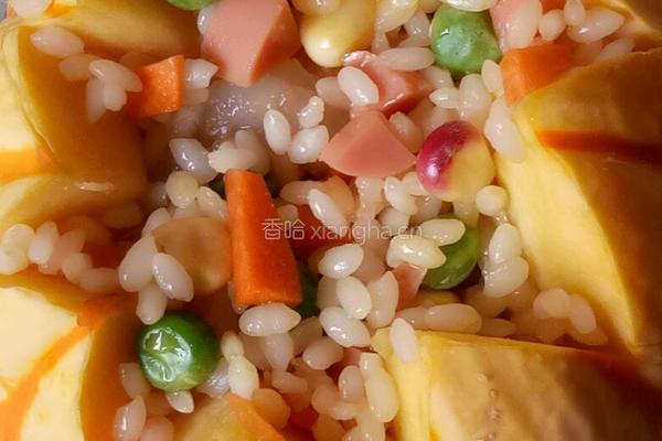 小太阳瓜焗六彩米饭的做法图解8