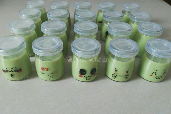 抹茶小布丁的做法图解2