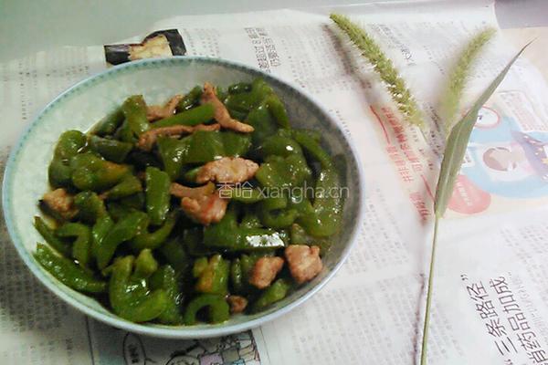 青椒炒肉的做法图解6