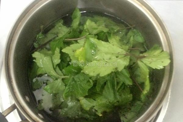 珍珠花菜猪血汤的做法图解3