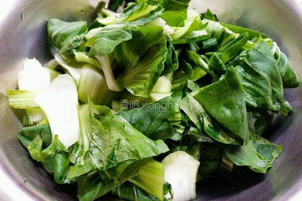 土豆烧油菜的做法图解1