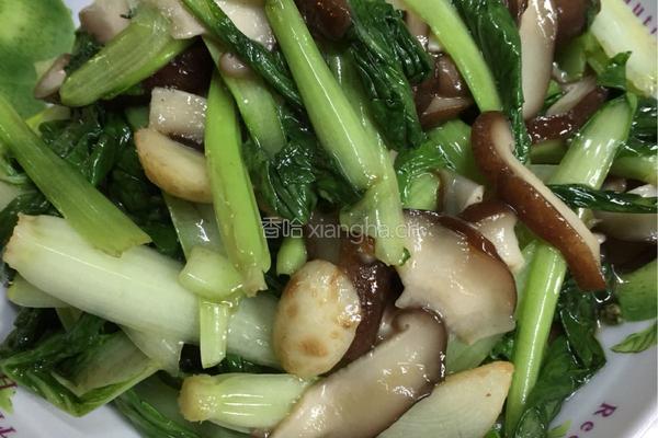 青菜香菇的做法图解6