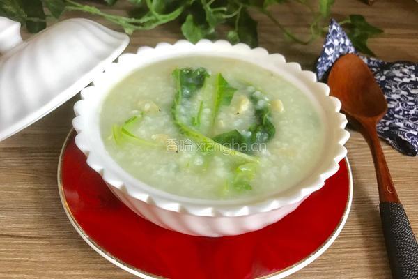 白菜虾米粥的做法图解12