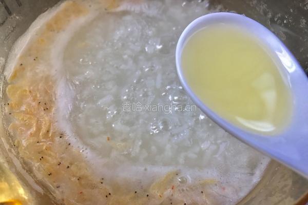 白菜虾米粥的做法图解9