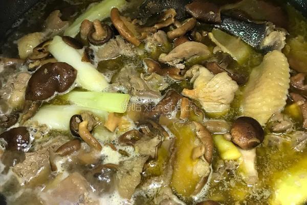 野生菌烧鸡的做法图解8