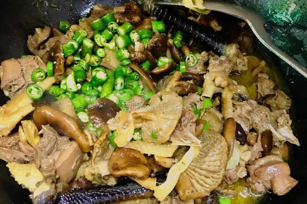 野生菌烧鸡的做法图解9