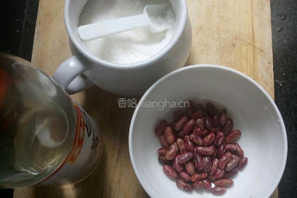 紫花云豆沾醋的做法图解1