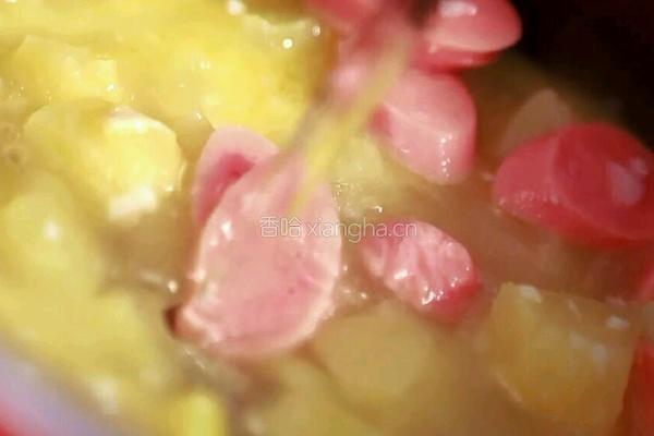 南瓜火腿意面的做法图解5