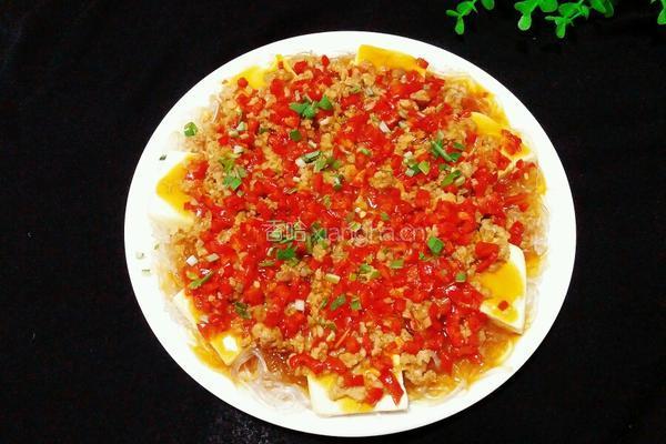 肉末粉丝蒸豆腐的做法图解11