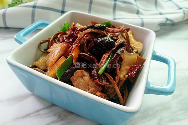 茶树菇炒肉的做法图解16
