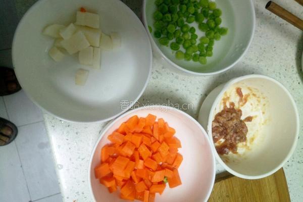 虾仁青豆营养粥的做法图解2