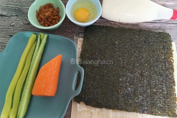 肉松紫菜卷的做法图解1
