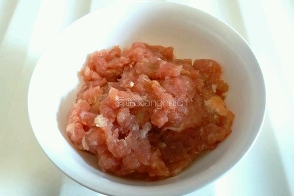 荠菜韭菜猪肉馅的做法图解3