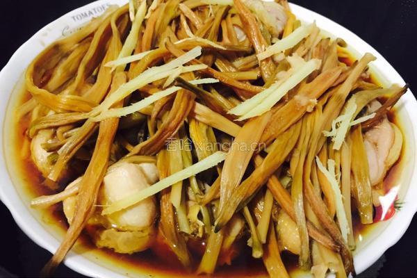 忘忧草蒸鸡的做法图解5
