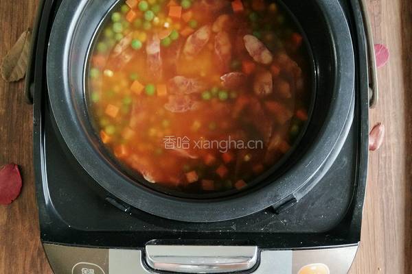 广味腊肠焖饭的做法图解5