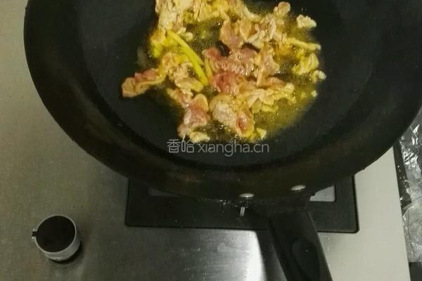 四季豆炒肉的做法图解4