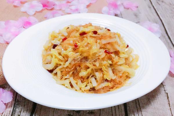 娃娃菜炒粉丝的做法图解1