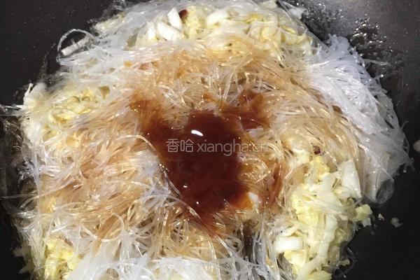 娃娃菜炒粉丝的做法图解7