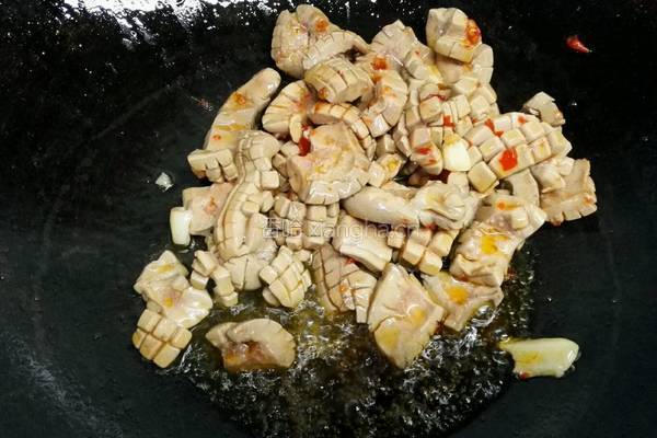 青红椒炒腰花的做法图解11