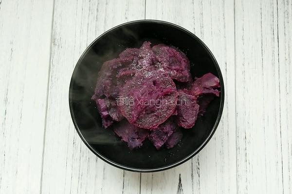 酸奶麦片紫薯泥的做法图解2
