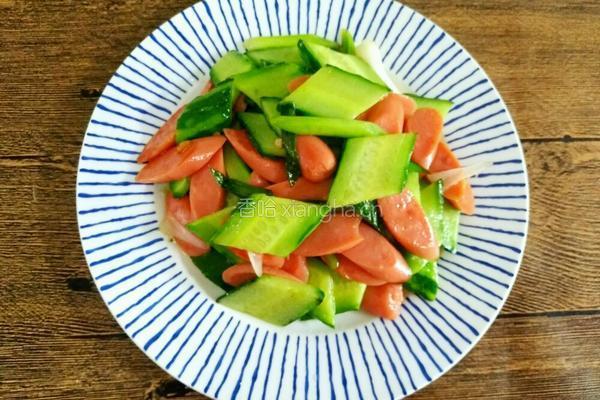 黄瓜炒火腿肠的做法图解6