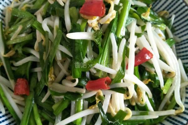 绿豆芽炒韭菜的做法图解9