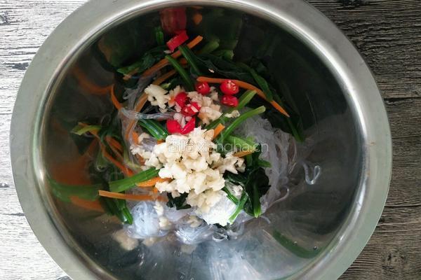 凉拌粉丝菠菜的做法图解9