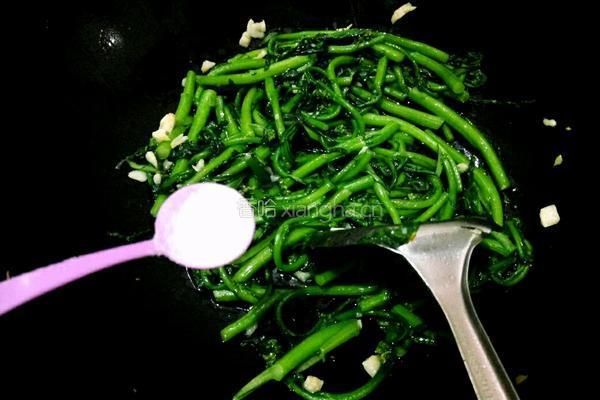 素炒菜心的做法图解6