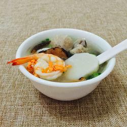 香菇鲜虾排骨年糕汤的做法[图]