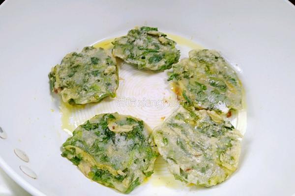芹菜叶香菇饼的做法图解11