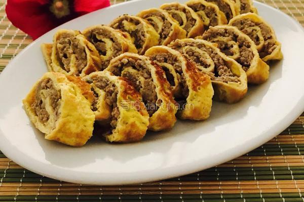 肉糜鸡蛋卷的做法图解10