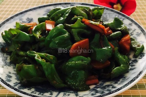 青椒火腿的做法图解5