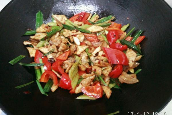 双椒肉片的做法图解4