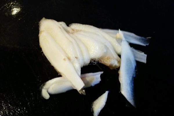 蒜苗子姜炒腊肉的做法图解4