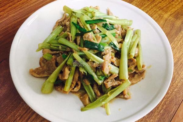 牛肉炒通菜梗的做法图解9