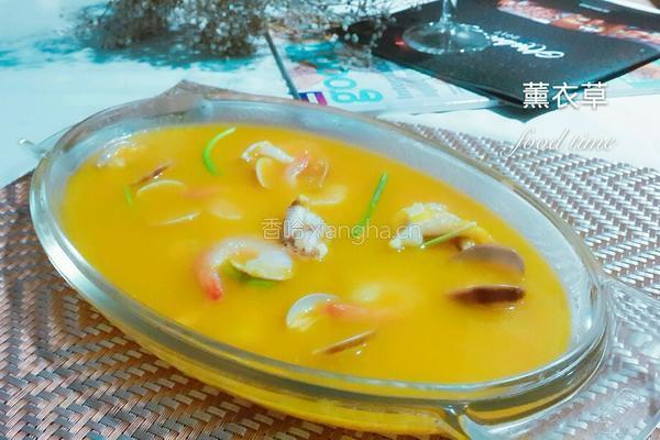 南瓜海鲜羹的做法图解5