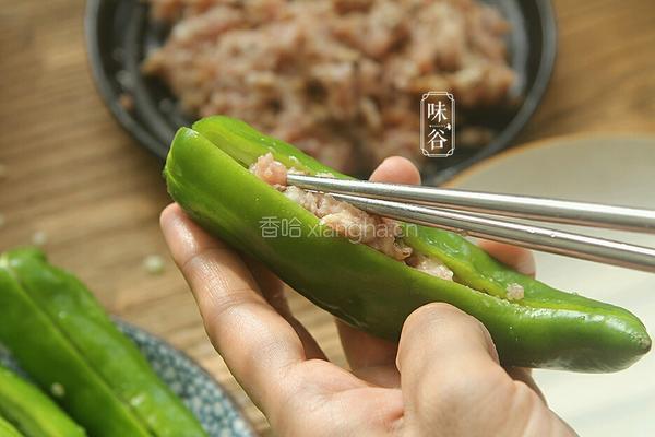 下饭的的滋味家常菜 釀尖椒的做法图解8