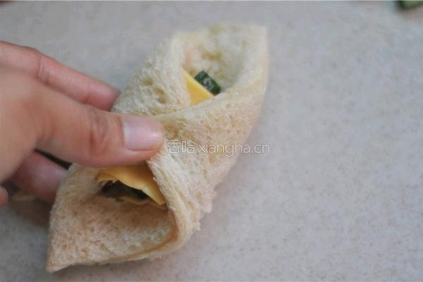 培根芝士土司卷的做法图解7