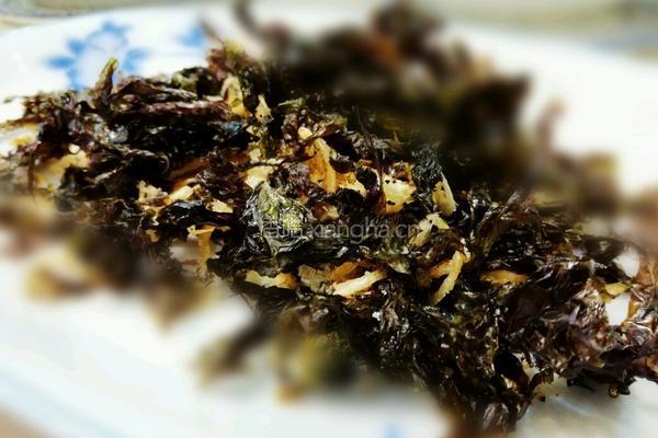 虾米白糖烤紫菜的做法图解7